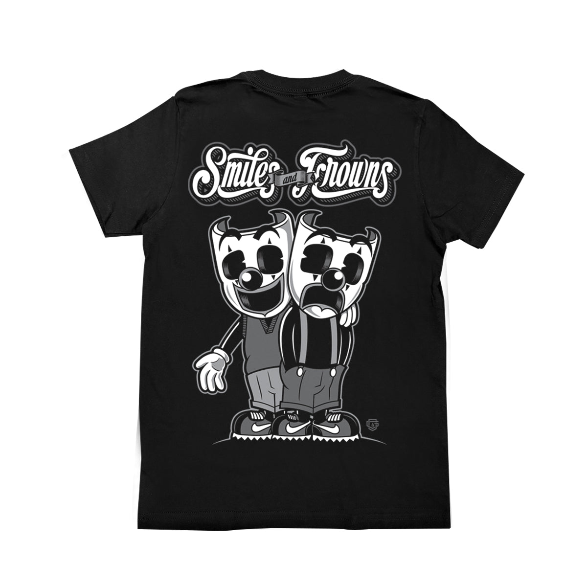 OG FAMILY - SMILES AND FROWNS- YOUTH KIDS SIZE - BLACK